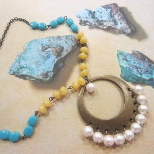 Hand Made Beaded Link Necklace